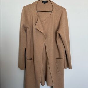 Tan Open Front Cardigan